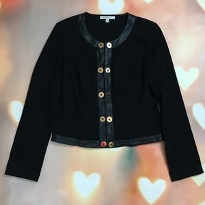 Cabi | Black Ponte Knit Jacket | Medium